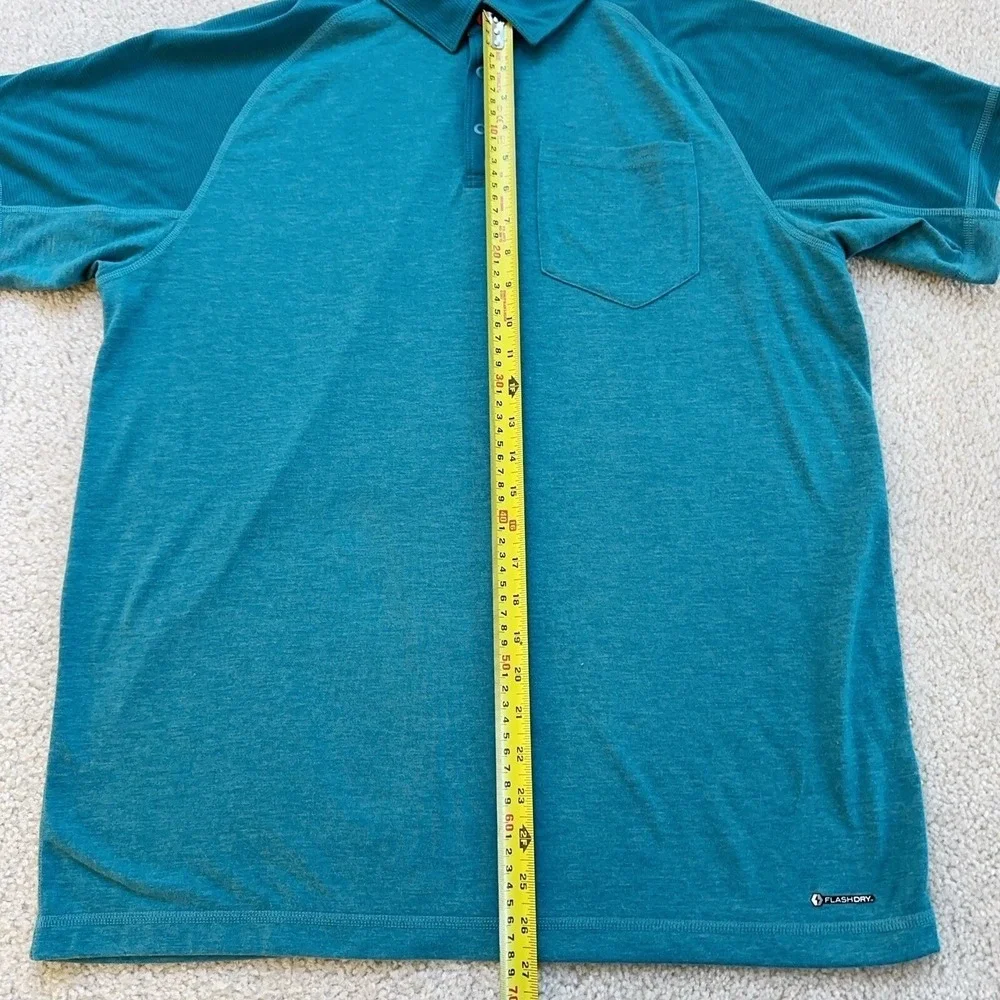 The North Face Men's Short Sleeve Polo Shirt Flash Dry Size L blue
